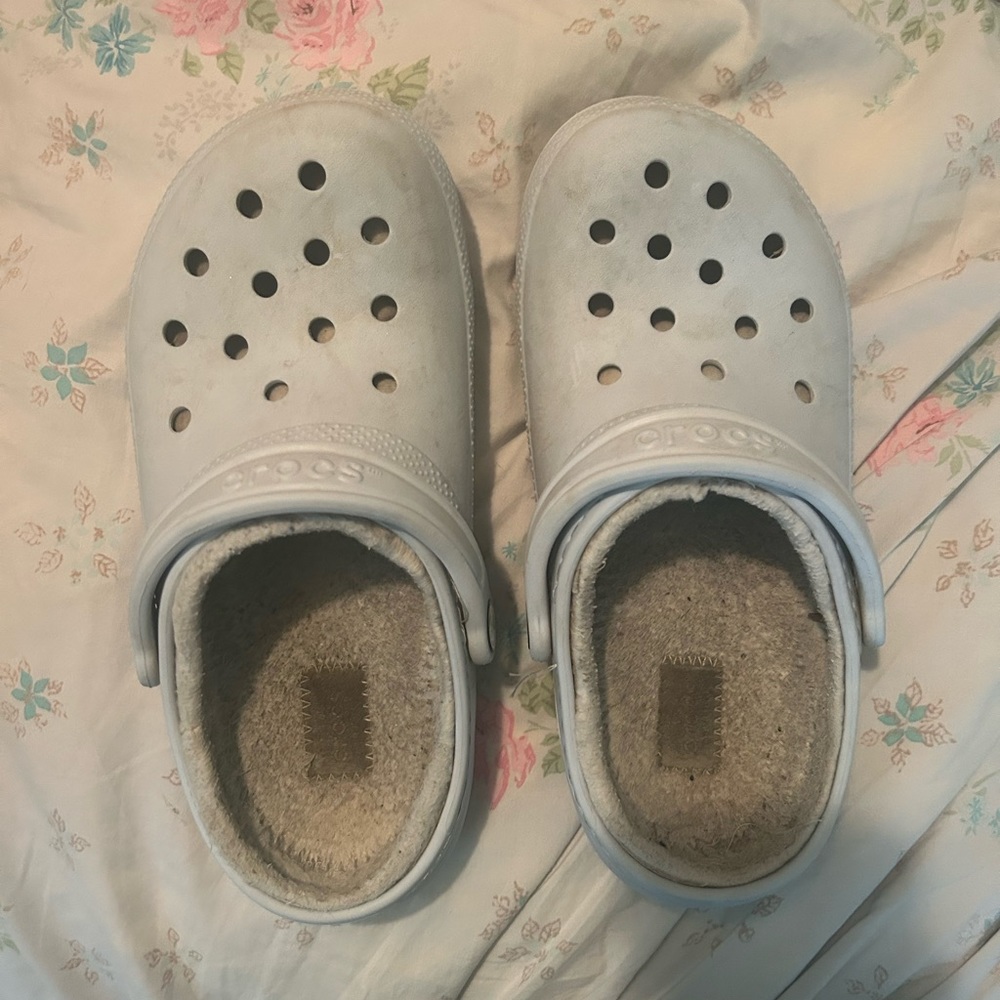 light blue crocs